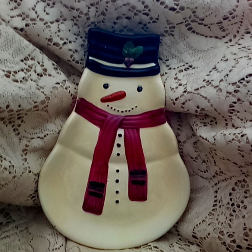 Block Gear Father Christmas snowman serving tray or spoon rest